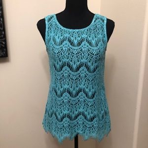 BKE Boutique Lace Tank Top